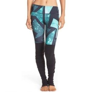 Alo Yoga Goddess Galaxy Geometric Pattern Ribbed Leggings -  XS
